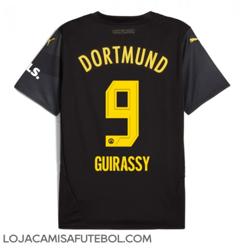 Camisa de Futebol Borussia Dortmund Serhou Guirassy #9 Equipamento Secundário 2024-25 Manga Curta